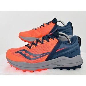 Saucony Xodus Ultra Sunstone/Night Womens Trail Running Hiking Shoes Sneakers 10